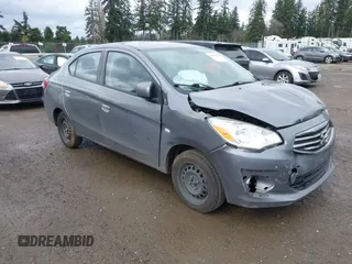 2017 Mitsubishi Mirage G4 ES with VIN ML32F3FJ5HHF14440, listed as a IAAI auction lot 41664145 with 64,023 mi miles. Bid and sale history available at carsss.com. Image 1.