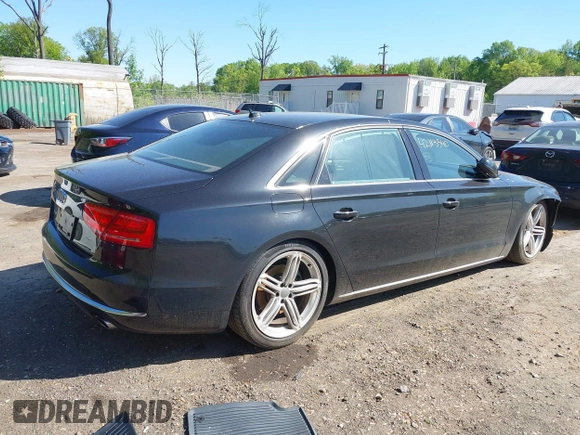 2013 Audi A8 3.0L with VIN WAURGAFD0DN005532, listed as a IAAI auction lot 42113540 with 176,635 mi miles and . Bid and sale history available at DreamBid. Image 4.