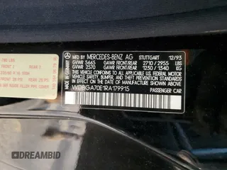 1994 Mercedes-Benz S with VIN WDBGA70E1RA179915, listed as a Copart auction lot 81132724 with 88,995 mi miles and Salvage Title. Bid and sale history available at DreamBid. Image 12.