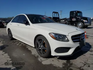 2017 Mercedes-Benz C 300 with VIN WDDWF4KB8HR214942, listed as a Copart auction lot 53439155 with 112,240 mi miles and Salvage Title. Bid and sale history available at carsss.com. Image 4.