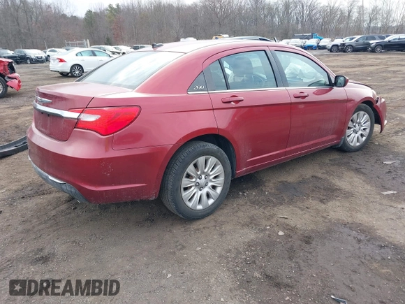 2013 Chrysler 200 LX with VIN 1C3CCBAG9DN736315, listed as a IAAI auction lot 41312803 with 78,344 mi miles. Bid and sale history available at carsss.com. Image 4.
