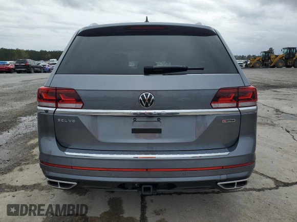 2022 Volkswagen Atlas 3.6L V6 SEL R-Line with VIN 1V2AR2CA7NC517861, listed as a Copart auction lot 47723674 with 14,311 mi miles and Salvage Title. Bid and sale history available at carsss.com. Image 6.