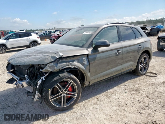 2025 Audi Q5 S line Premium Plus с VIN WA1E2AFY7S2038376, выставлен на аукционе Copart как лот 63291295 с пробегом Не указан миль и Списание • Salvage title. История ставок и продаж доступна на DreamBid. Изображение 1.