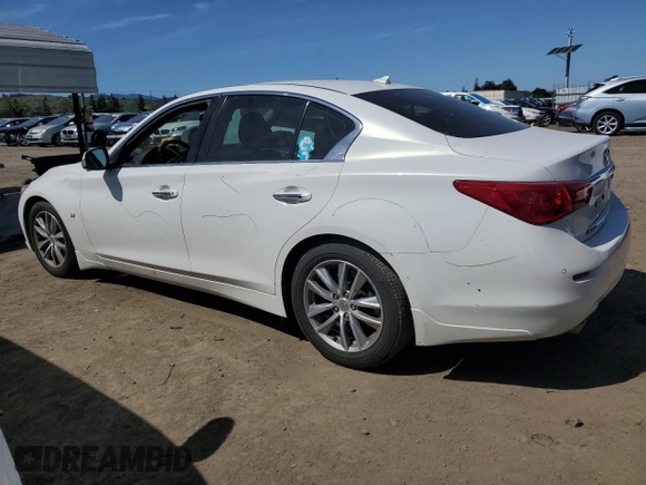 2014 Infiniti Q50 Sport with VIN JN1BV7AP0EM682217, listed as a Copart auction lot 49917125 with 65,606 mi miles and Salvage Title. Bid and sale history available at DreamBid. Image 2.
