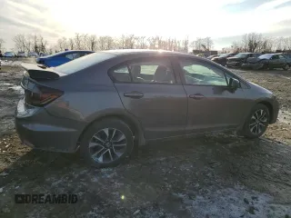 2015 Honda Civic EX with VIN 19XFB2F81FE292688, listed as a Copart auction lot 41737485 with 46,710 mi miles and Salvage Title. Bid and sale history available at carsss.com. Image 3.