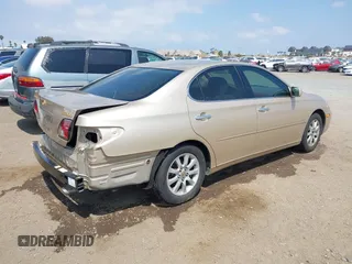 2003 Lexus ES 300 with VIN JTHBF30G430132283, listed as a IAAI auction lot 42172610 with 147,109 mi miles and . Bid and sale history available at DreamBid. Image 4.