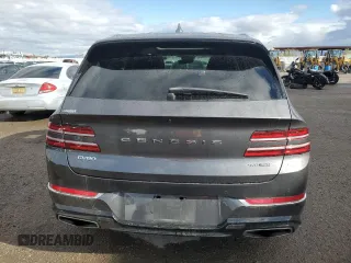 2022 Genesis GV80 with VIN KMUHCESC7NU076679, listed as a Copart auction lot 48827735 with Not Provided miles and Salvage Title. Bid and sale history available at DreamBid. Image 6.