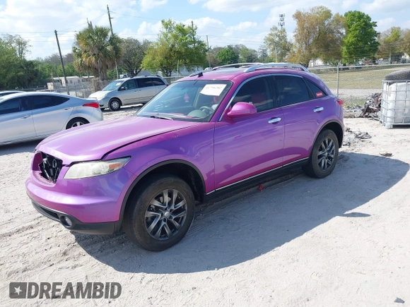2005 Infiniti FX35 with VIN JNRAS08U25X102260, listed as a IAAI auction lot 41796202 with 189,866 mi miles. Bid and sale history available at carsss.com. Image 2.