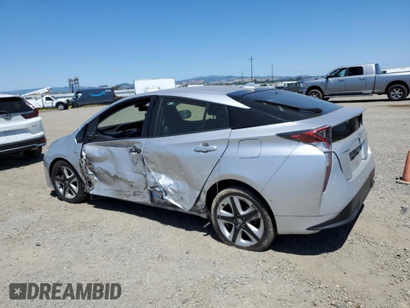 2018 Toyota Prius Two z VIN JTDKARFU3J3550801, wystawiony jako Copart lot #57625935 z przebiegiem 48 502 mil mil oraz Szkoda całkowita • Salvage title. Historia ofert i sprzedaży dostępna na DreamBid. Obrazek 2.