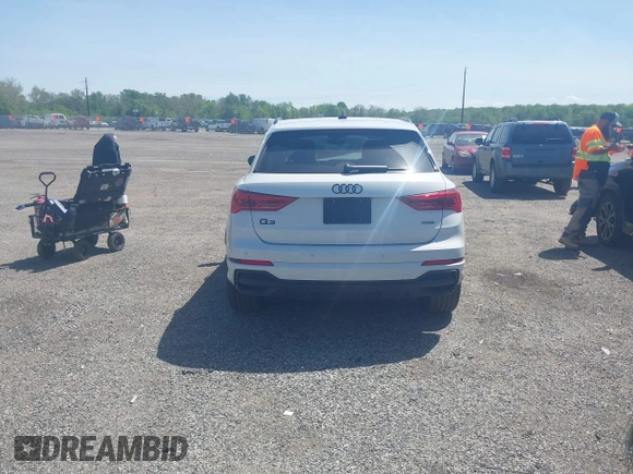 2023 Audi Q3 S line Premium Plus with VIN WA1EECF36P1151143, listed as a IAAI auction lot 42159895 with 15,885 mi miles and . Bid and sale history available at DreamBid. Image 16.