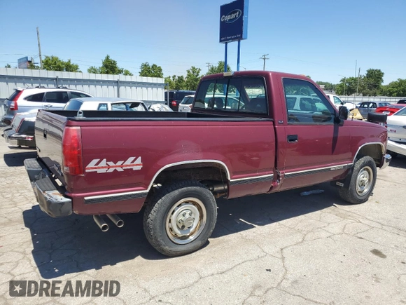 1993 GMC Sierra 1500 with VIN 1GTEK14K2PZ543759, listed as a Copart auction lot 60896034 with 25,244 mi miles and Clean Title. Bid and sale history available at DreamBid. Image 3.