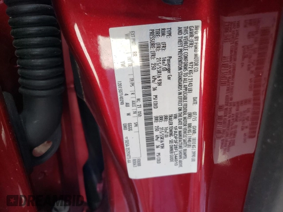 2015 Ford Focus SE with VIN 1FADP3F28FL344910, listed as a Copart auction lot 48176805 with 101,244 mi miles and Salvage Title. Bid and sale history available at DreamBid. Image 12.
