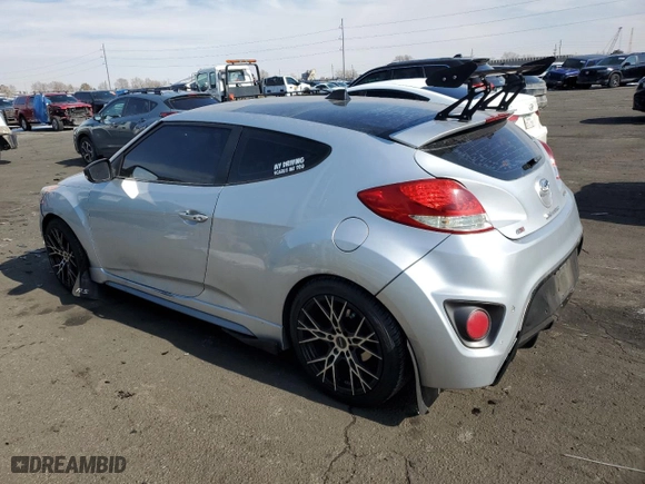 2013 Hyundai Veloster Turbo w/Black Int with VIN KMHTC6AE6DU106299, listed as a Copart auction lot 46308675 with 152,911 mi miles and Salvage Title. Bid and sale history available at carsss.com. Image 2.