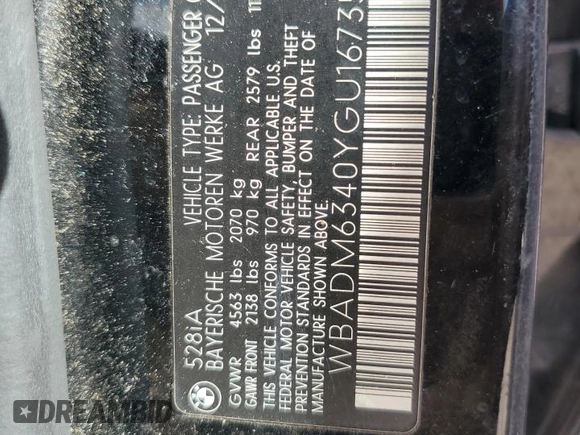 2000 BMW 5 Series 528iA with VIN WBADM6340YGU16735, listed as a Copart auction lot 77249644 with 0 mi miles and Salvage Title. Bid and sale history available at carsss.com. Image 13.