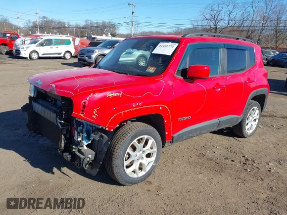 2017 Jeep Renegade Latitude with VIN ZACCJBBB2HPF91832, listed as a IAAI auction lot 41432771 with 32,601 mi miles. Bid and sale history available at carsss.com. Image 20.