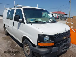 2012 Chevrolet Express Cargo Van with VIN 1GCWGFCA6C1147841, listed as a IAAI auction lot 42042056 with 248,374 mi miles. Bid and sale history available at carsss.com. Image 1.