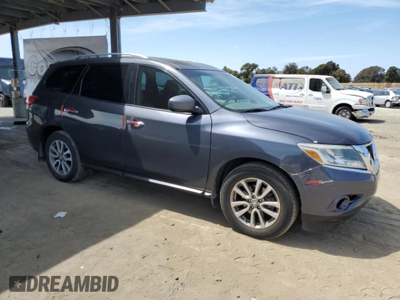 2014 Nissan Pathfinder Platinum with VIN 5N1AR2MNXEC652170, listed as a Copart auction lot 54186825 with 186,377 mi miles and Salvage title. Bid and sale history available at DreamBid. Image 4.