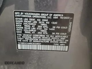 2024 Volkswagen Atlas SEL with VIN 1V2BR2CA8RC532847, listed as a Copart auction lot 52149275 with 26,590 mi miles and Salvage title. Bid and sale history available at DreamBid. Image 14.