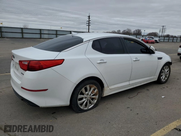 2014 Kia Optima EX with VIN 5XXGN4A78EG291677, listed as a Copart auction lot 50202165 with Not Provided miles and Salvage Title. Bid and sale history available at carsss.com. Image 3.