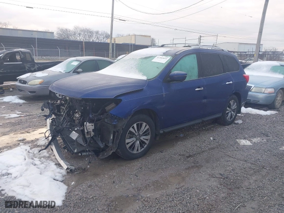 2017 Nissan Pathfinder SV with VIN 5N1DR2MN8HC634008, listed as a IAAI auction lot 41281853 with 1 mi miles. Bid and sale history available at carsss.com. Image 17.