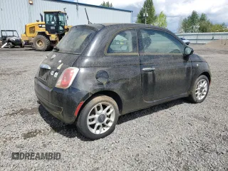 2015 FIAT 500 Pop with VIN 3C3CFFAR0FT555560, listed as a Copart auction lot 55178495 with 0 mi miles and Clean Title. Bid and sale history available at carsss.com. Image 3.