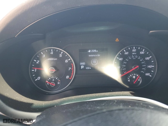 2021 Kia Stinger GT-Line with VIN KNAE15LA2M6087694, listed as a Copart auction lot 72122594 with 71,156 mi miles and Salvage Title. Bid and sale history available at carsss.com. Image 9.