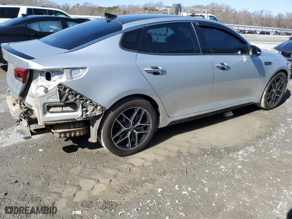 2019 Kia Optima SX with VIN 5XXGW4L21KG332225, listed as a Copart auction lot 43722525 with 46,015 mi miles and Salvage Title. Bid and sale history available at carsss.com. Image 3.