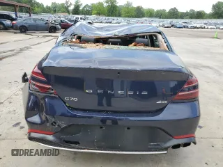 2023 Genesis G70 2.0T with VIN KMTG34TA4PU132474, listed as a Copart auction lot 54640224 with 12,228 mi miles and Non Repairable. Bid and sale history available at DreamBid. Image 6.