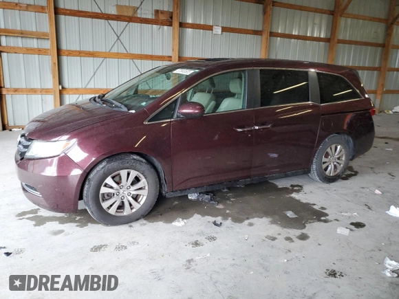 2014 Honda Odyssey EX-L with VIN 5FNRL5H64EB030633, listed as a Copart auction lot 57848505 with 160,496 mi miles and Salvage title. Bid and sale history available at DreamBid. Image 1.