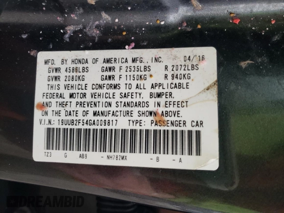 2016 Acura TLX V6 Tech with VIN 19UUB2F54GA009817, listed as a Copart auction lot 47186925 with 0 mi miles and Salvage Title. Bid and sale history available at carsss.com. Image 12.