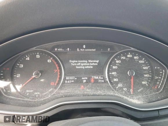 2019 Audi A4 Premium with VIN WAUGMAF46KN018153, listed as a Copart auction lot 49652305 with 80,307 mi miles and Salvage title. Bid and sale history available at DreamBid. Image 9.