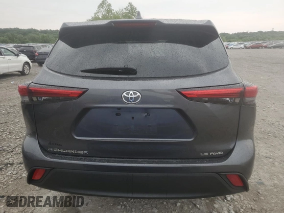 2020 Toyota Highlander LE with VIN 5TDBZRBH5LS517771, listed as a Copart auction lot 59154795 with 146,567 mi miles and Salvage title. Bid and sale history available at DreamBid. Image 6.