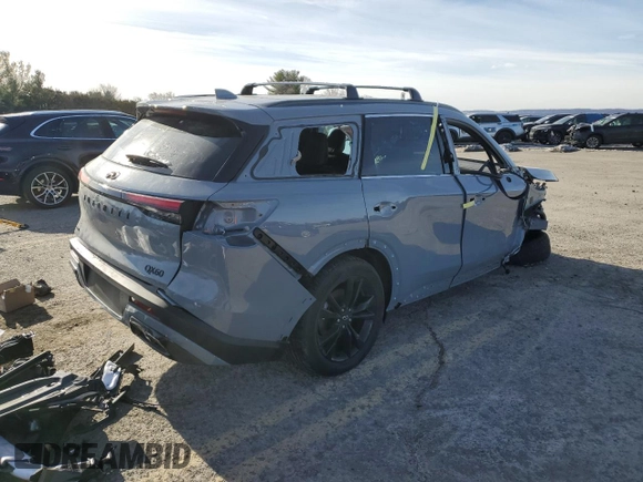 2025 Infiniti QX60 Luxe с VIN 5N1AL1FS4SC335723, выставлен на аукционе Copart как лот 41421615 с пробегом 1 125 миль миль и Списание • Salvage title. История ставок и продаж доступна на DreamBid. Изображение 3.
