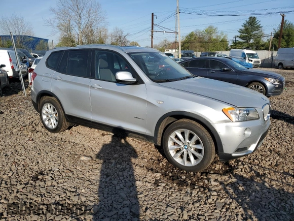 2013 BMW X3 xDrive28i with VIN 5UXWX9C53D0A21403, listed as a Copart auction lot 53545535 with 61,528 mi miles and Salvage Title. Bid and sale history available at carsss.com. Image 4.