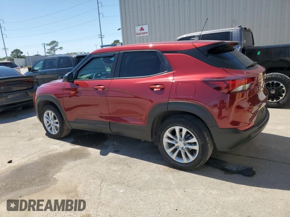 2023 Chevrolet TrailBlazer LS with VIN KL79MMS23PB166252, listed as a Copart auction lot 52038215 with 25,551 mi miles and Salvage Title. Bid and sale history available at DreamBid. Image 2.