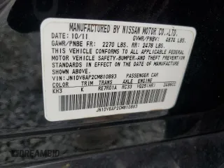 2012 Infiniti G25 Journey with VIN JN1DV6AP2CM810893, listed as a Copart auction lot 85274064 with 165,560 mi miles and Salvage Title. Bid and sale history available at DreamBid. Image 14.