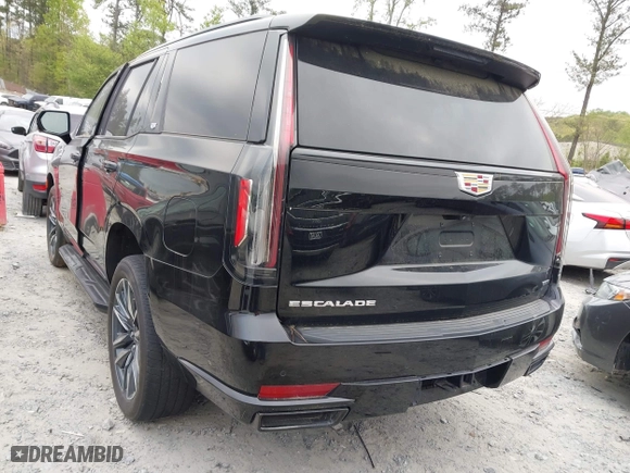 2023 Cadillac Escalade 4WD Sport with VIN 1GYS4EKL5PR444623, listed as a IAAI auction lot 41995197 with 52,658 mi miles. Bid and sale history available at carsss.com. Image 3.