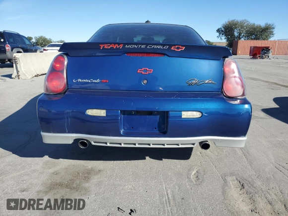 2003 Chevrolet Monte Carlo SS with VIN 2G1WX12KX39356551, listed as a Copart auction lot 82889714 with 184,034 mi miles and Non Repairable. Bid and sale history available at carsss.com. Image 6.
