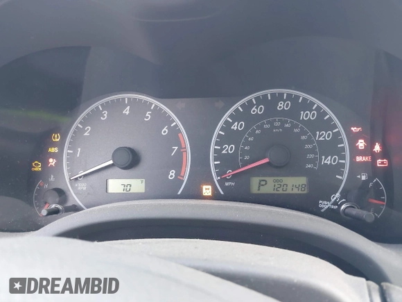 2010 Toyota Corolla with VIN 2T1BU4EE9AC502425, listed as a IAAI auction lot 42085262 with 120,148 mi miles and . Bid and sale history available at DreamBid. Image 7.