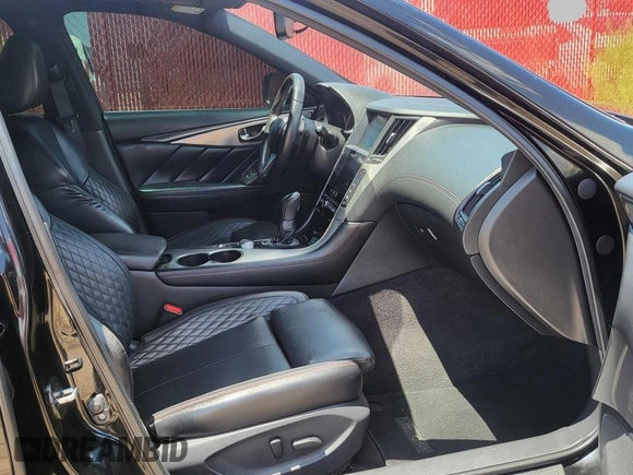 2018 Infiniti Q50 Red Sport 400 with VIN JN1FV7AR0JM481432, listed as a Copart auction lot 66191315 with 90,319 mi miles and Clean title. Bid and sale history available at DreamBid. Image 5.