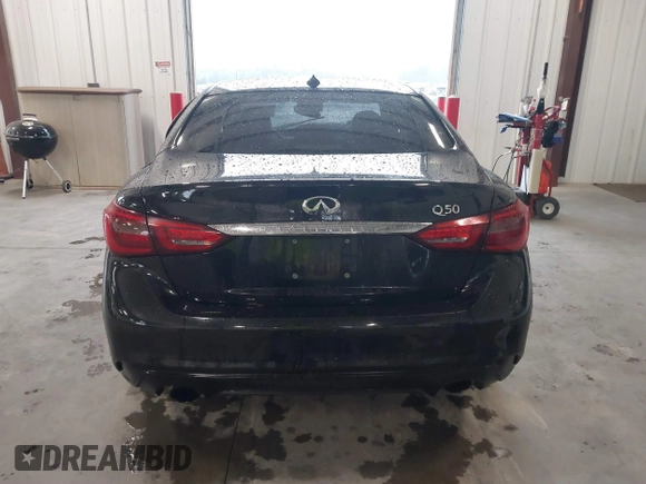 2019 Infiniti Q50 3.0t LUXE with VIN JN1EV7AP1KM512392, listed as a IAAI auction lot 40055915 with 103,485 mi miles. Bid and sale history available at carsss.com. Image 16.