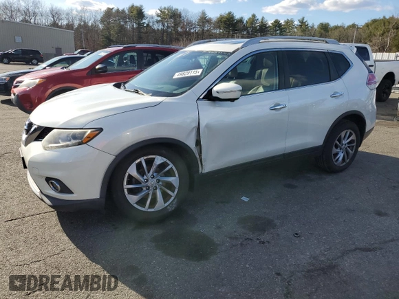 2015 Nissan Rogue SL with VIN 5N1AT2MV8FC910575, listed as a Copart auction lot 49829115 with 119,649 mi miles and Salvage Title. Bid and sale history available at carsss.com. Image 1.