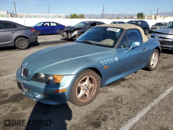 1997 BMW 3 Series 1.9L with VIN 4USCH7326VLB81104, listed as a Copart auction lot 85338034 with 174,200 mi miles and Salvage Title. Bid and sale history available at carsss.com. Image 1.