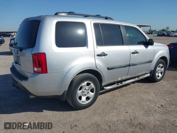2013 Honda Pilot LX with VIN 5FNYF3H25DB014878, listed as a IAAI auction lot 42014613 with 169,292 mi miles and . Bid and sale history available at DreamBid. Image 4.