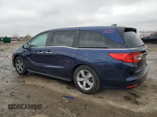 2020 Honda Odyssey EX with VIN 5FNRL6H56LB017408, listed as a Copart auction lot 44241645 with 75,520 mi miles and Salvage Title. Bid and sale history available at DreamBid. Image 2.