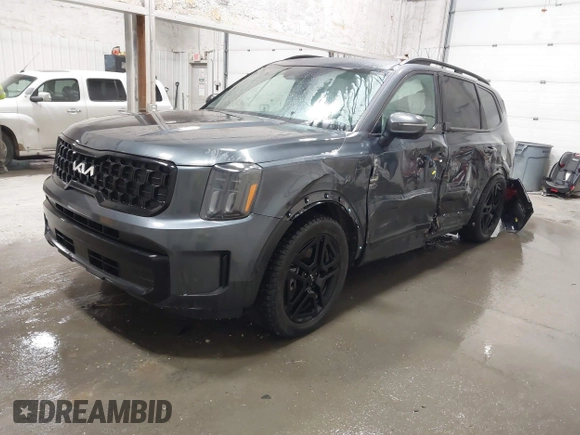 2024 Kia Telluride EX with VIN 5XYP3DGC2RG517918, listed as a IAAI auction lot 41599844 with 9,544 mi miles and . Bid and sale history available at carsss.com. Image 2.