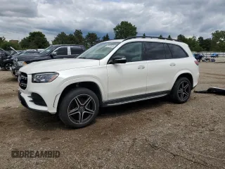 2022 Mercedes-Benz GLS 450 with VIN 4JGFF5KE5NA787345, listed as a Copart auction lot 58012445 with 30,554 mi miles and Salvage title. Bid and sale history available at DreamBid. Image 1.