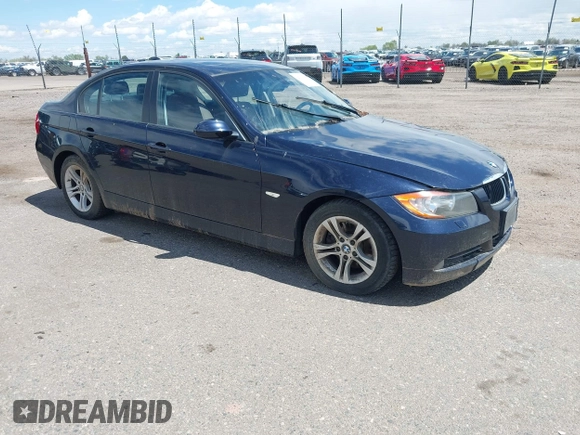 2008 BMW 3 Series 328xi with VIN WBAVC93568K044350, listed as a IAAI auction lot 42163248 with 77,841 mi miles. Bid and sale history available at carsss.com. Image 1.