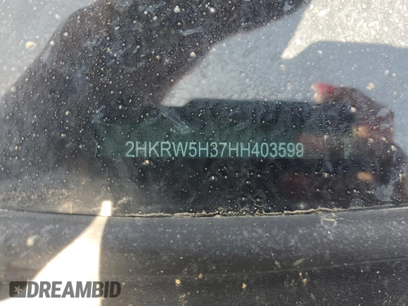 2017 Honda CR-V LX z VIN 2HKRW5H37HH403599, wystawiony jako Copart lot #52382055 z przebiegiem 112 674 mil mil oraz Szkoda całkowita • Salvage title. Historia ofert i sprzedaży dostępna na DreamBid. Obrazek 12.