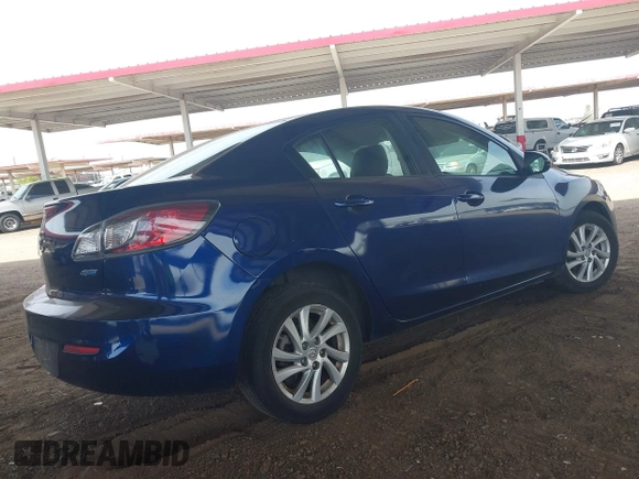 2012 Mazda Mazda3 i Touring with VIN JM1BL1V82C1611229, listed as a IAAI auction lot 41809234 with 124,929 mi miles. Bid and sale history available at carsss.com. Image 4.